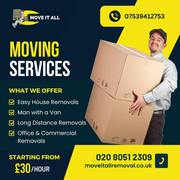 Move It All Removals – Moving Services Starting from £30