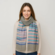 Elegant Large Fine Pashmina Stole with Patterned Design – TCG London