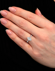 0.35ct Marquise Cut Seamless Halo – Subtle Brilliance Ring