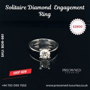 Buy Elegant Pre-Owned White Gold Solitaire Diamond Ring Online