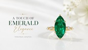 Magnificent Green Emerald Marquise Ring Classic Elegance