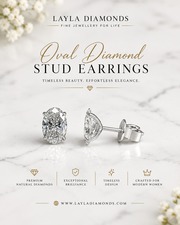 Elegant Oval Diamond Stud Earrings for a Luxury Look