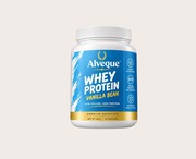 Alveque Whey Protein Powder – Vanilla Bean, 600g, 20 Servings